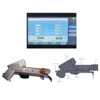 Un buen precio. Máquina de limpieza láser de mano con tamaño de haz de limpieza láser de 0-300 mm para acero al carbono en línea