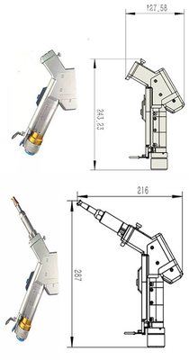Cabeza de limpieza por láser industrial portátil multifuncional de 1000W 2000W