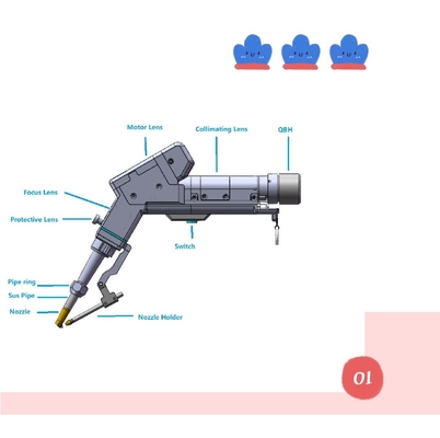 Un buen precio. Máquina de soldadura portátil eléctrica de 2000W de lente de acero inoxidable con haz de soldadura ajustable de 0 ~ 5 mm en línea