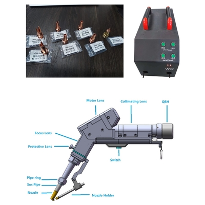 Un buen precio. Máquina de soldadura con láser de un solo motor de 2000W de fibra portátil con doble vía de alimentación de alambre al mismo tiempo en línea