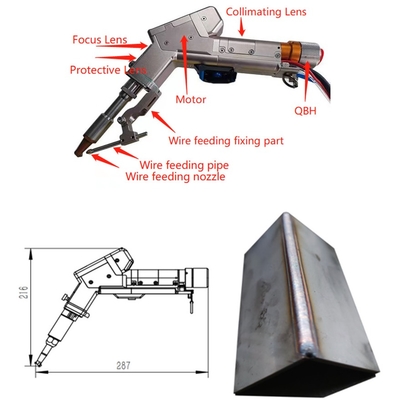 Máquina de soldadura portátil avanzada con longitud de enfoque estándar ajustable de 60 y 150 mm