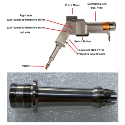 Un buen precio. Cabeza de soldadura por láser de doble motor portátil con formas de haz de múltiples geometrías en línea