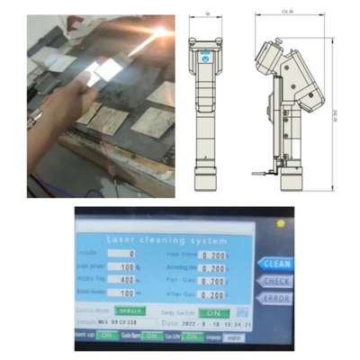 Máquina de limpieza láser de un solo motor de 2000W con conector de fibra QBH