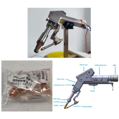 Máquina de soldadura láser de oscilación simple de mano ligera para soldadura de aluminio de 4 mm